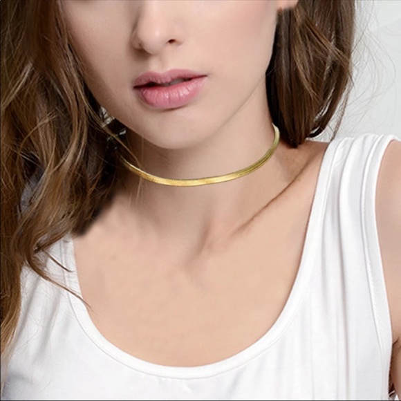Jewelry - NEW GOLD HERRINGBONE NECKLACE